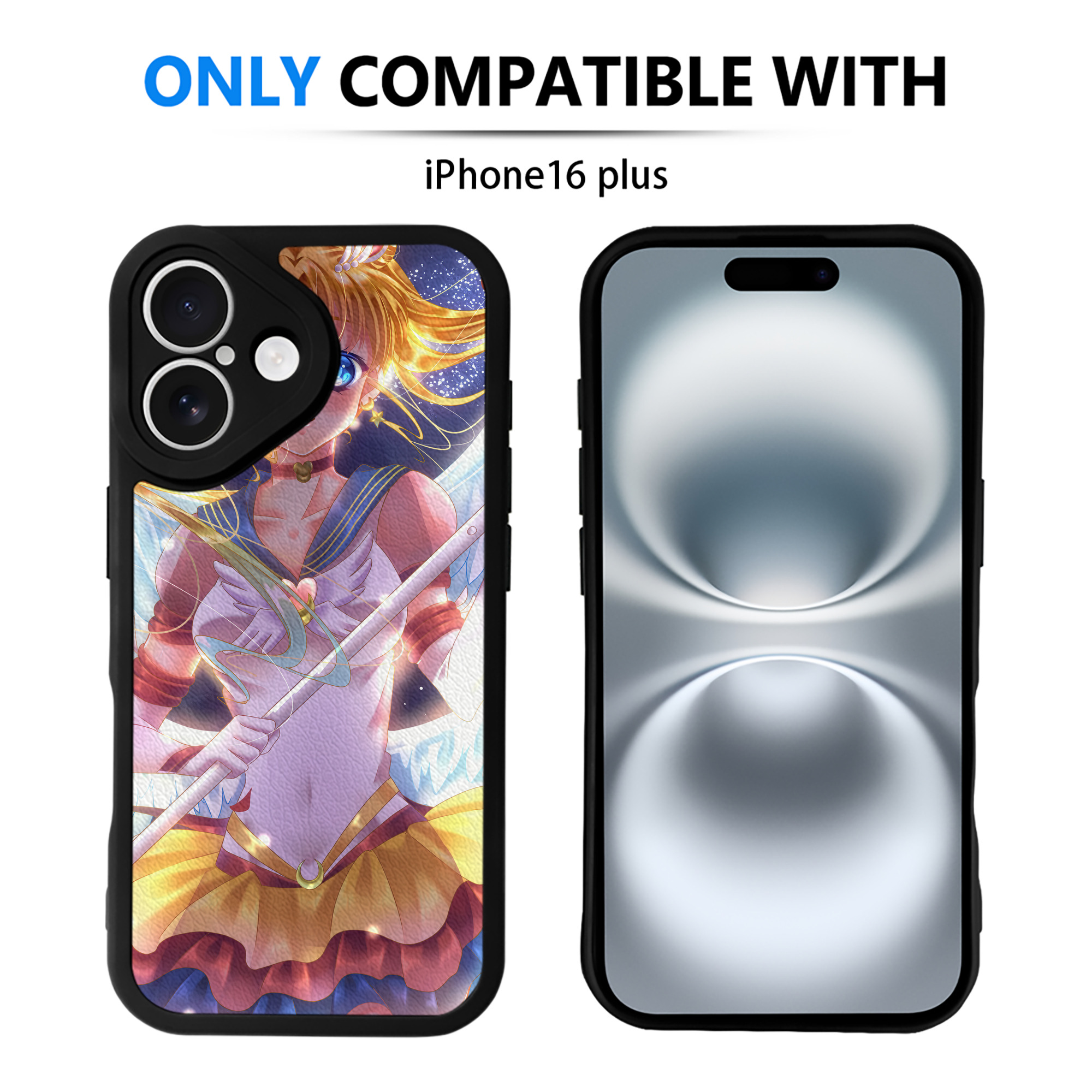（画像用） 美少女戦士セーラームーン Sailor Moon 【iPhone 16シリーズ対応】シリコンスマホケース（レザー調） 材質：シリコン